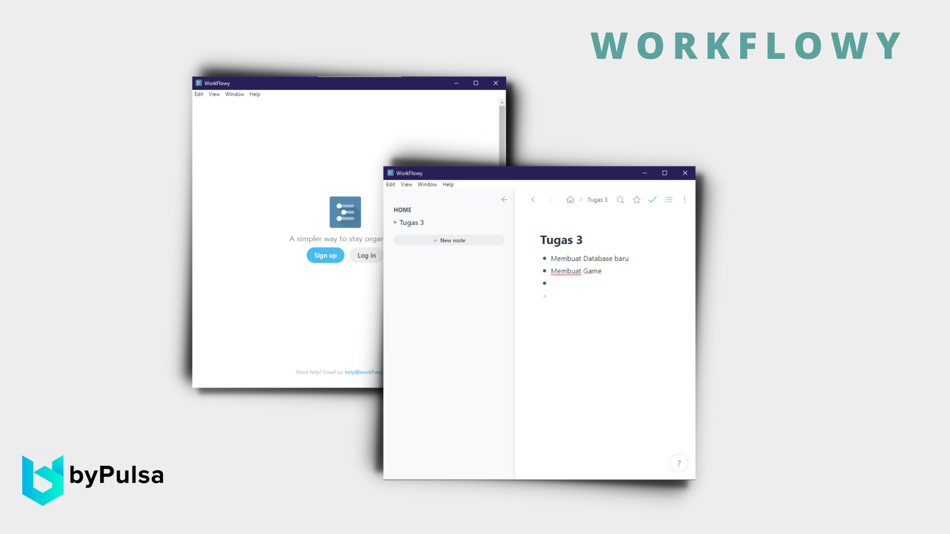 aplikasi workflowy untuk mencatat seluruh kegiatan kamu