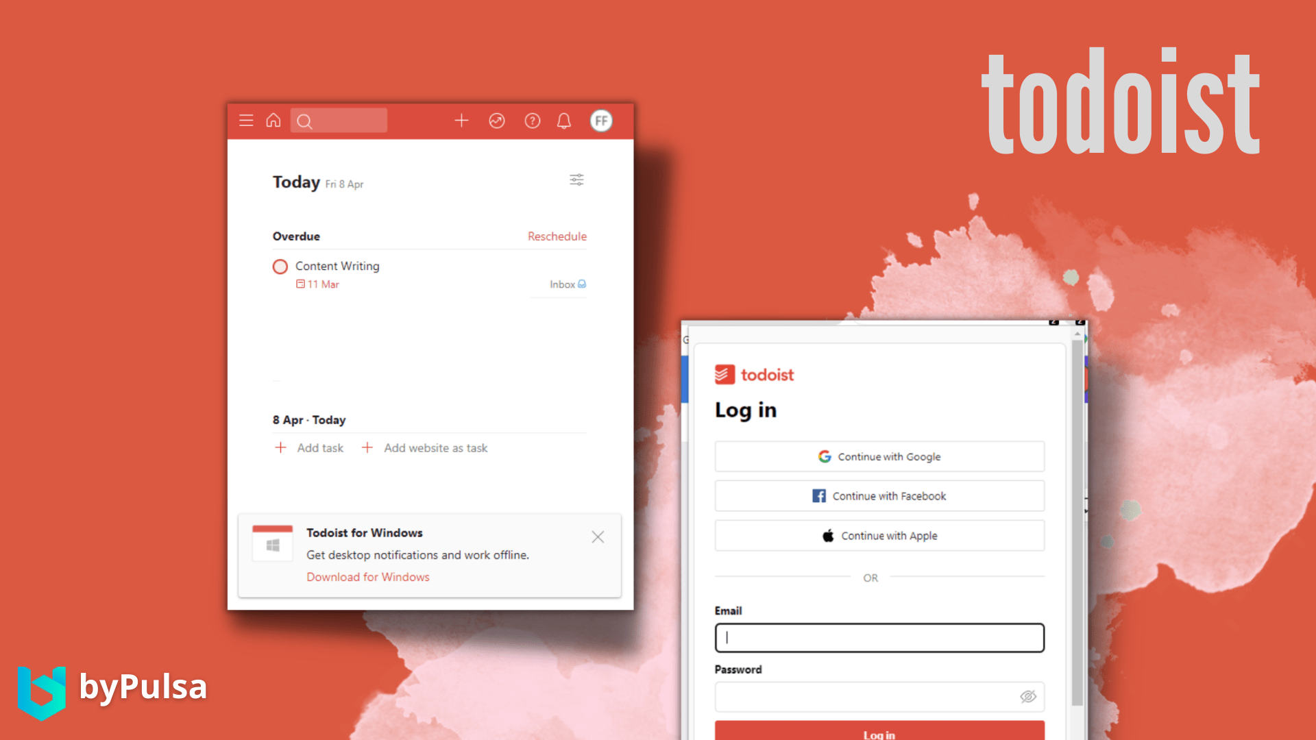 aplikasi todoist yang simple untuk mengingatkanmu pada hal-hal yang ingin kamu kerjakan.