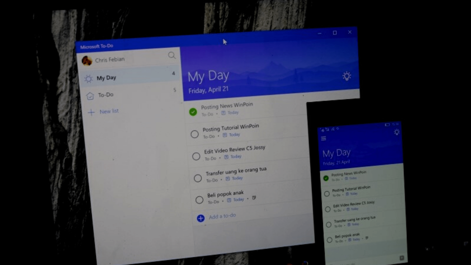 Microsoft To Do bisa kamu coba untuk mengingatkanmu pada jadwal kegiatan sehari-hari.