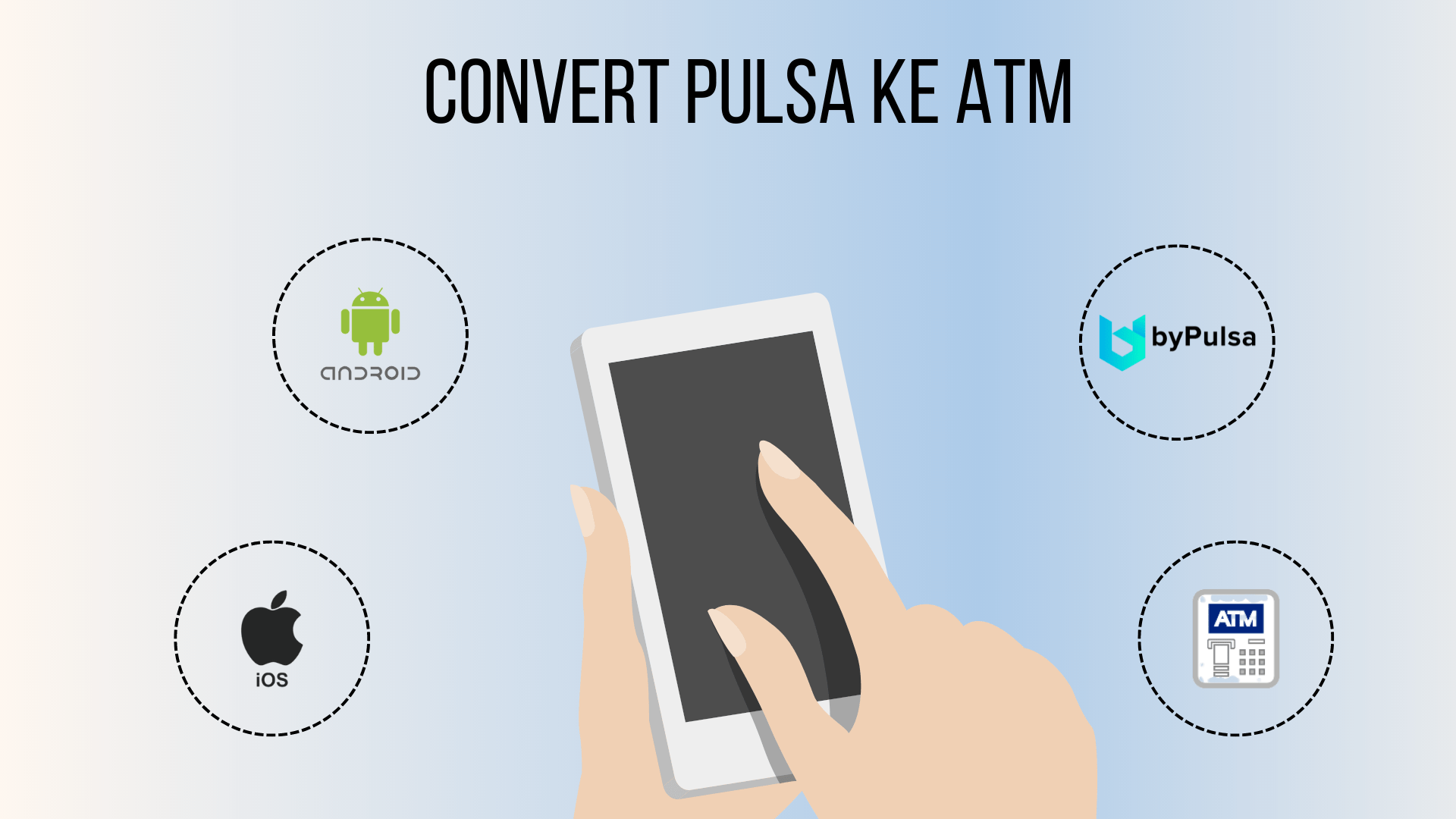 Cara mudah convert pulsa kamu ke rekening Bank, melalui Aplikasi byPulsa.