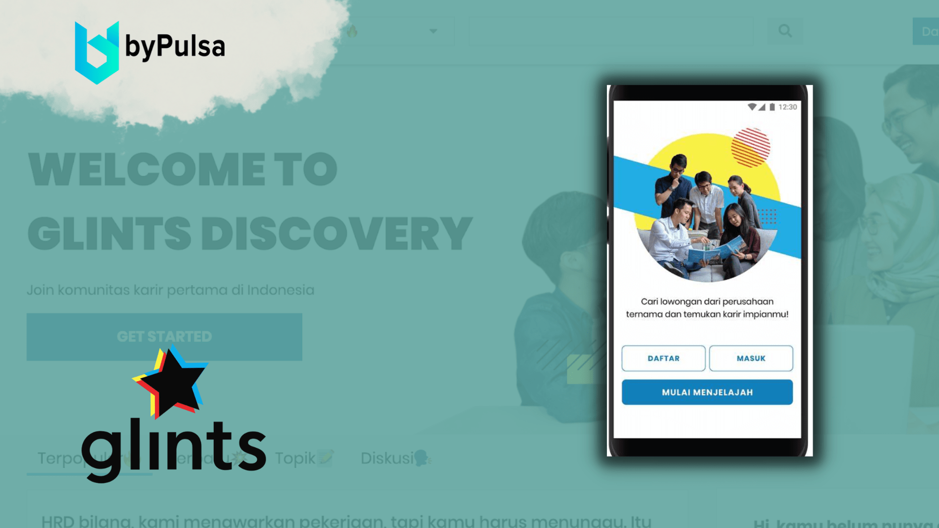 aplikasi glint, aplikasi cari lowongan kerja dengan mudah dan cepat